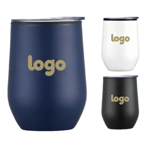 12 oz. Stainless Coffee Stemless Wine Tumbler w/ Lid