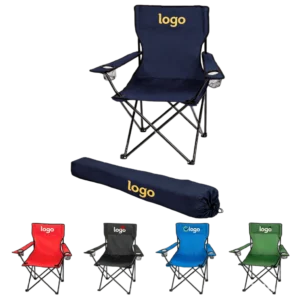 Portable Folding Chair w/ Cup Holders & Carry Bag, Holds 300 lbs for Outdoors