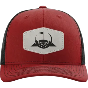 Richardson 112 6-Panel Snapback Trucker Hat w/Leatherette Adhesive Patches or Embroidery