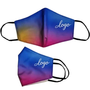 2-Layer Cotton Face Mask w/ Full Color Imprint & Bottom Hold