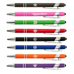 Soft-Touch Aluminum Pen w/ Stylus