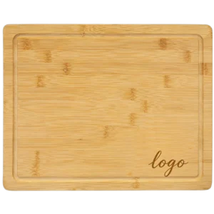 13 3/4" x 11" Bamboo Cutting Board with Drip Ring