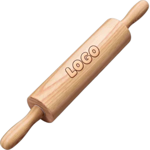 17.6" Professional Wooden Rolling Pin With Revolving Handles