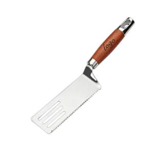 Stainless Steel Sapele Wood Cake Server
