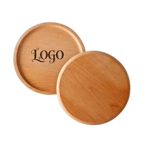 Natural Beech Wood Round Serving Platter