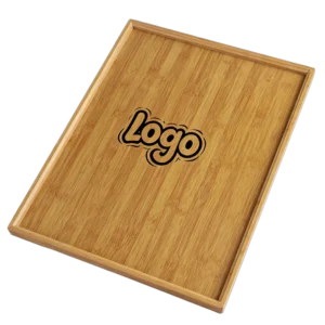 11" x 7" Natural Bamboo Rectangle Serving Vanity Tray