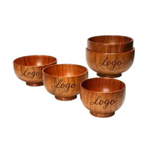 3.5" Natural Wood Small Soup Bowl