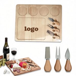 Bamboo Cheese Board And Knife Set