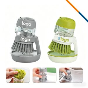WashPop 2in1 Dish Soap Dispenser Pot Brush