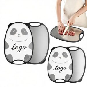 Panda Pattern Double-Sided Stainless Steel Cutting Board