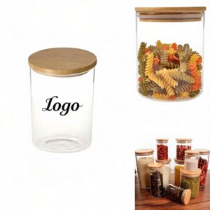 20 Oz Glass Jar With Bamboo Lid