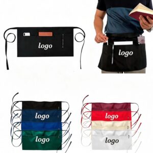 Waist Apron With 3 Compartment Pouch
