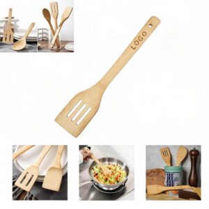 Natural And Durable Bamboo Slotted Spatula For Cooking