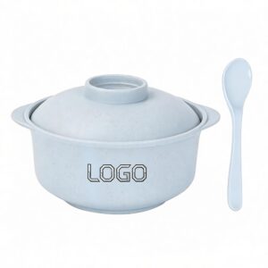 3-Piece Wheat Straw Soup Bowl And Utensil Set