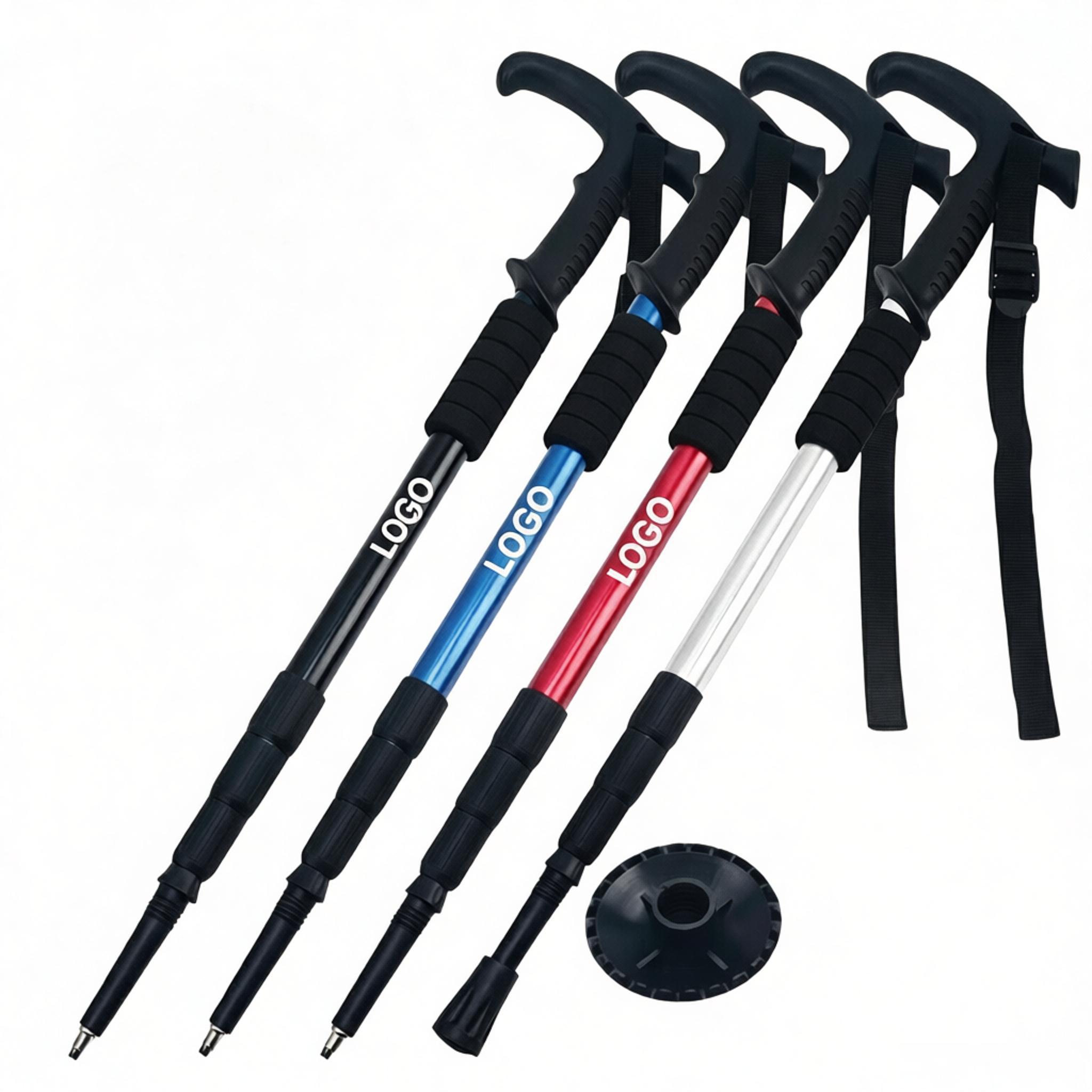 4-Section Telescopic Aluminum Trekking Pole