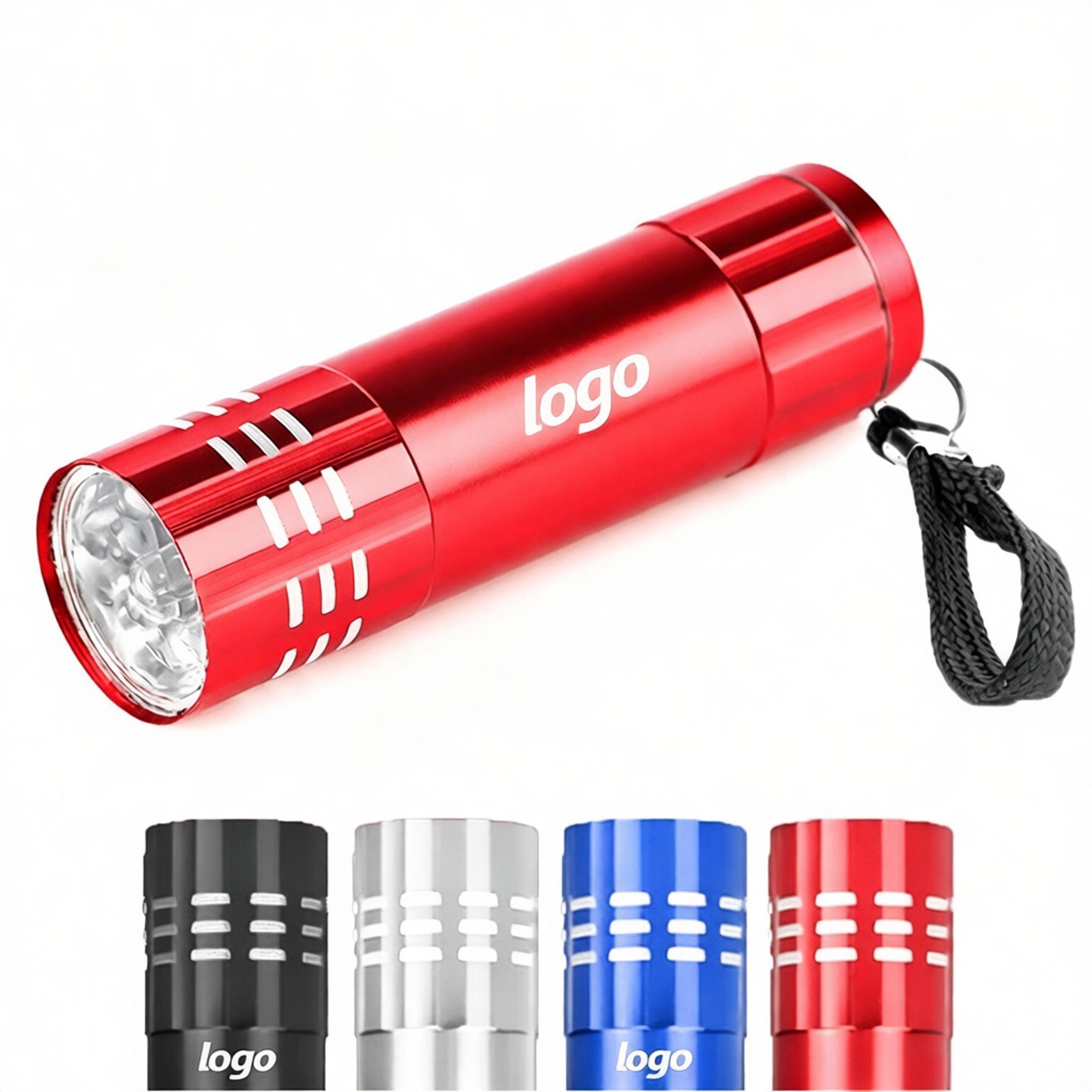 Aluminum 9 LED Flashlight w/ Strap