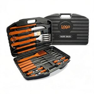 18pc BBQ Set w/ Stainless Steel Tools for Outdoor Camping