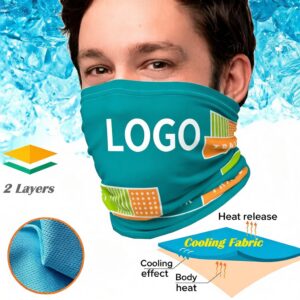 Cooling Neck Gaiter Full Color Summer Face Bandana Mask