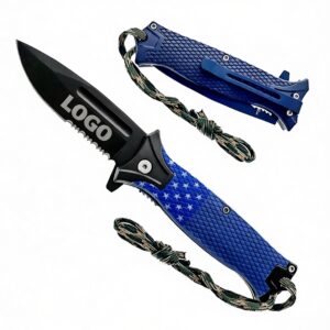 US Flag Pocket Knife W/ Paracord Strap