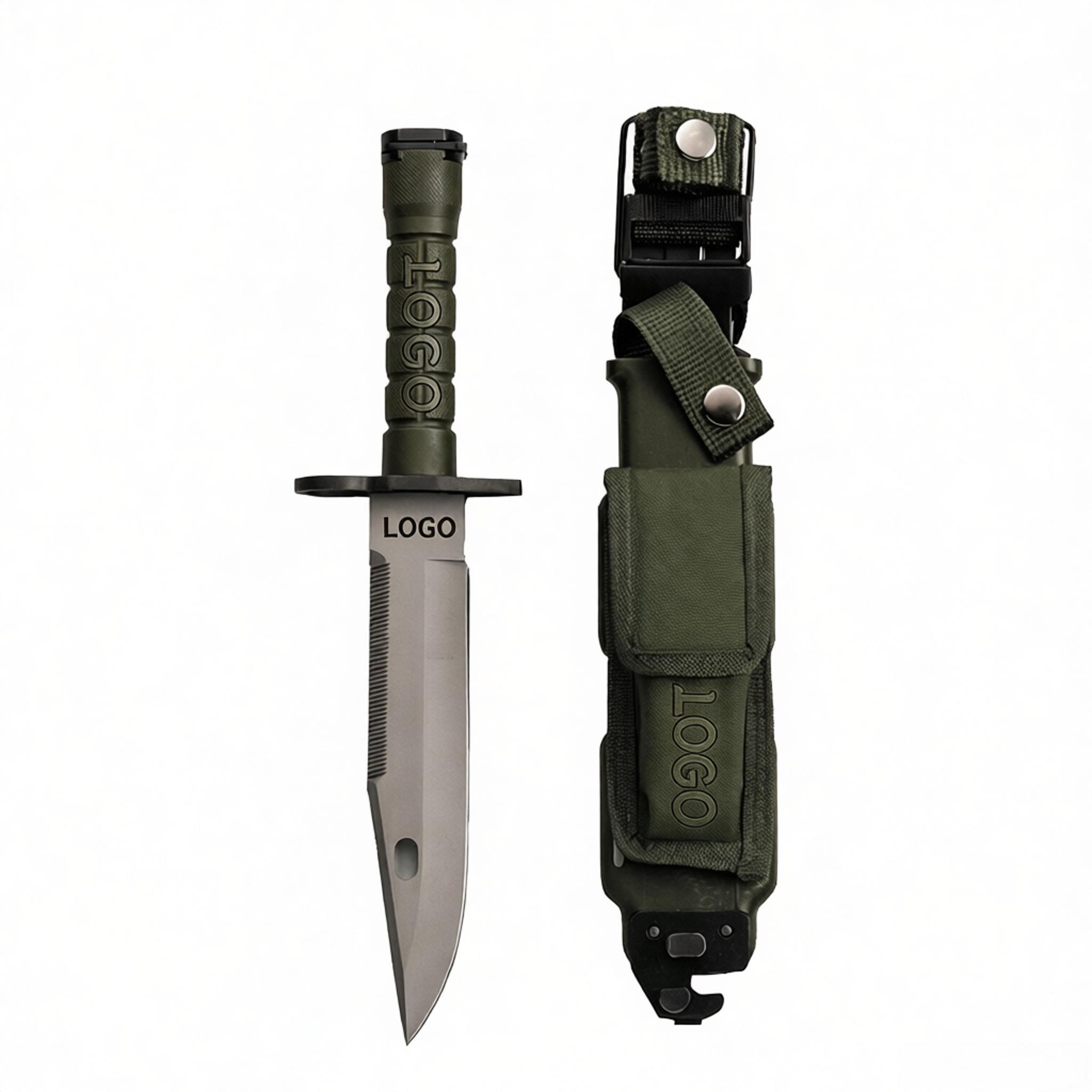Olive Drab GI Type M-9 Military Bayonet w/Sheath