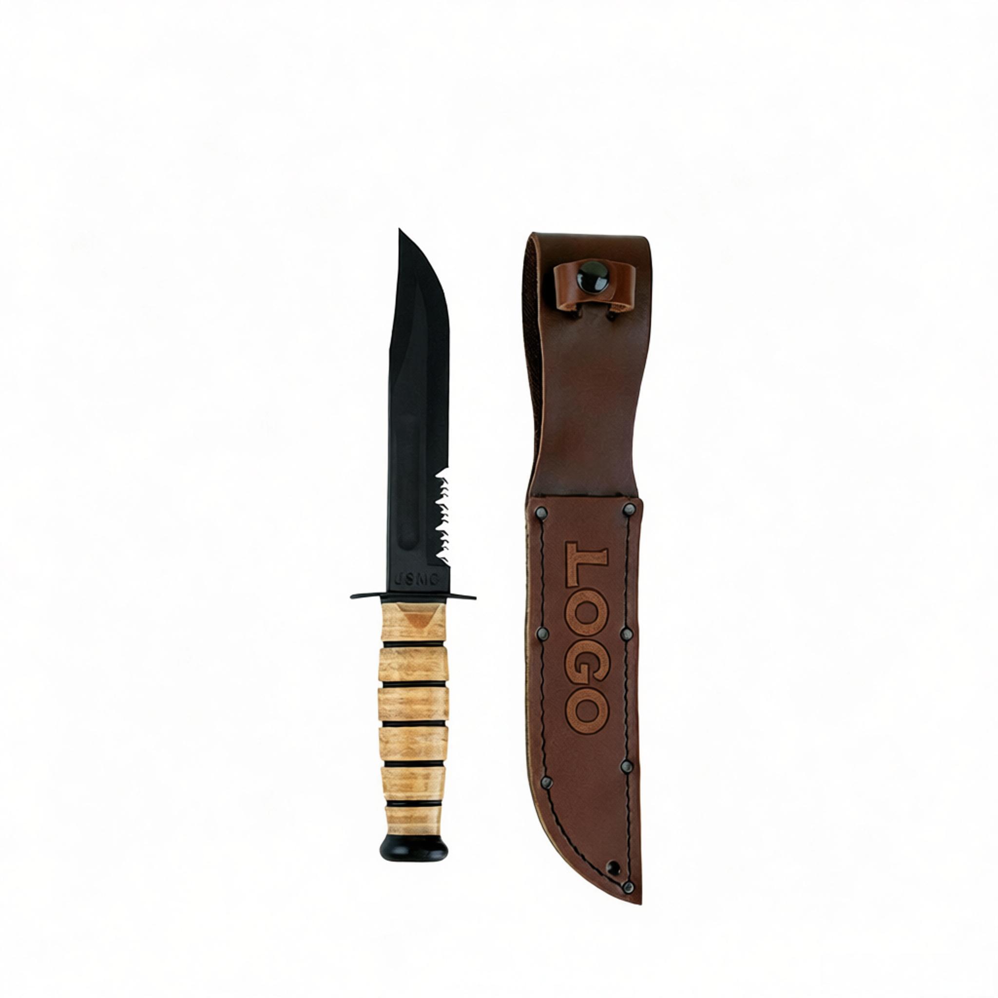 U.S.M.C. Combo Edge Fighting Knife w/Case