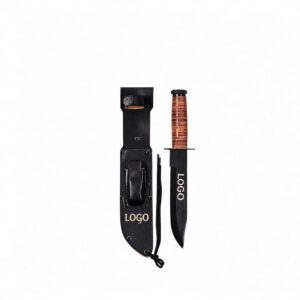 G.I. Style Marine Corps Combat Knife w/Leather Sheath