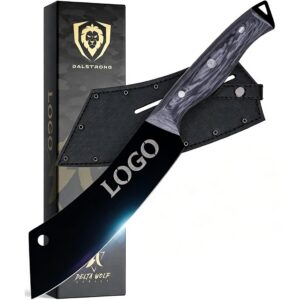 Dalstrong 8" Chef-Cleaver Hybrid Knife - Delta Wolf Series - High Carbon Steel - Camo Handle-Leather