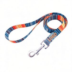 1"W x 72"L Polyester Pet Leash Sublimation w/ Metal Carabiner