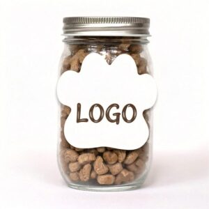 Pint Jar with Paw Magnet Pet Fill