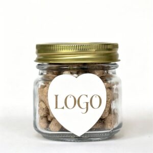 Half Pint Jar with Small Heart Magnet Pet Fill