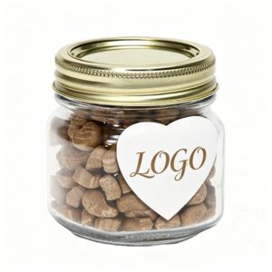 Pint Jar with Large Heart Magnet Pet Fill