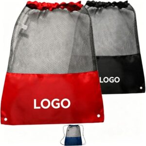 Translucent Mesh Drawstring Backpacks