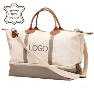 Sierra Weekender Cotton Canvas Duffle Bag (24"x14"x7")