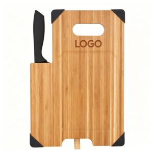 Bamboo Cutting Board with Knife