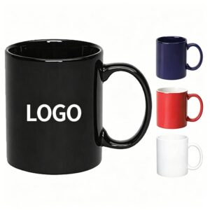 11 oz. Ceramic Dishwasher-Safe Coffee Mug w/ C-Handle