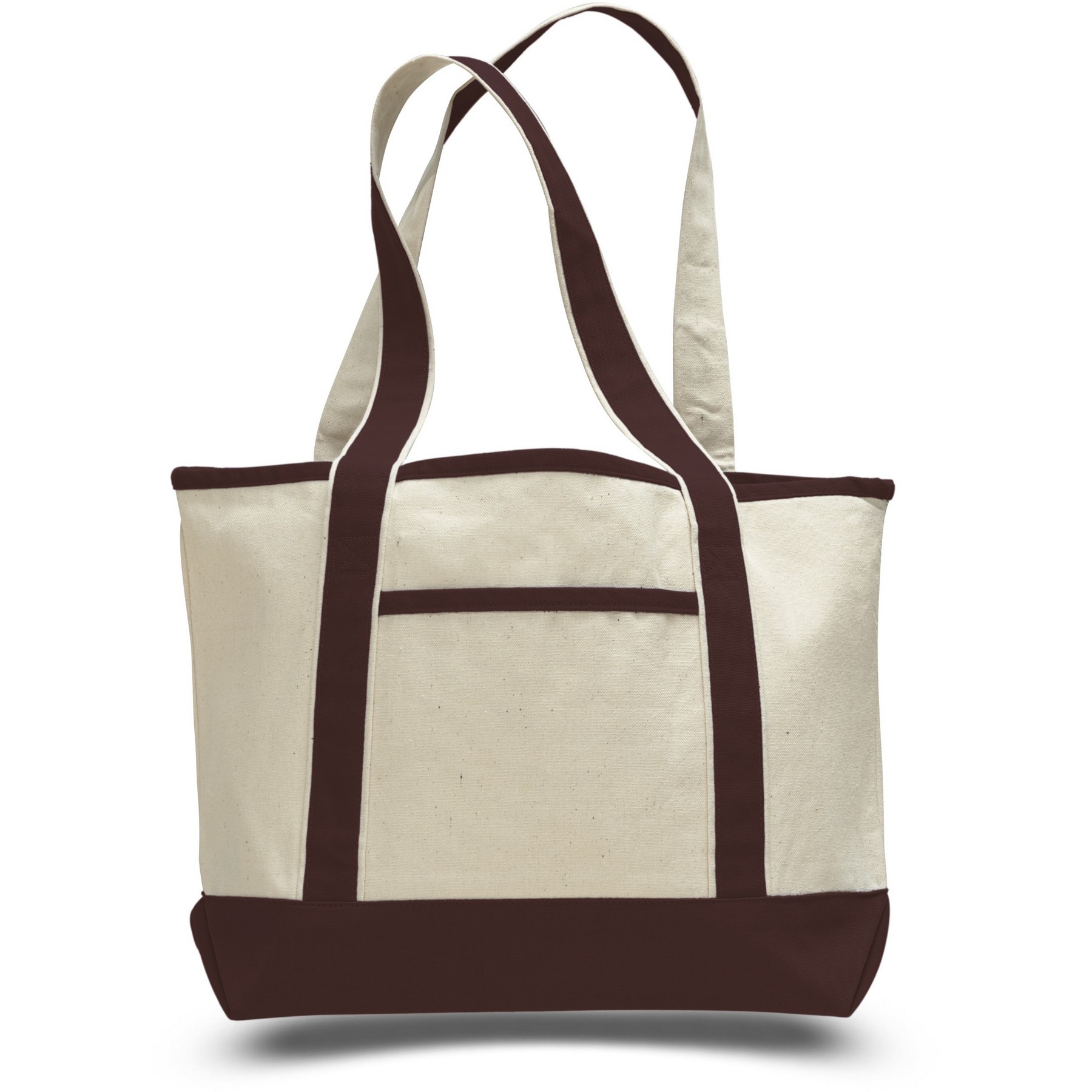 12 oz. Deluxe Shopping Cotton Canvas Tote Bag USA Decorated (18.5" x 12") - Image 2