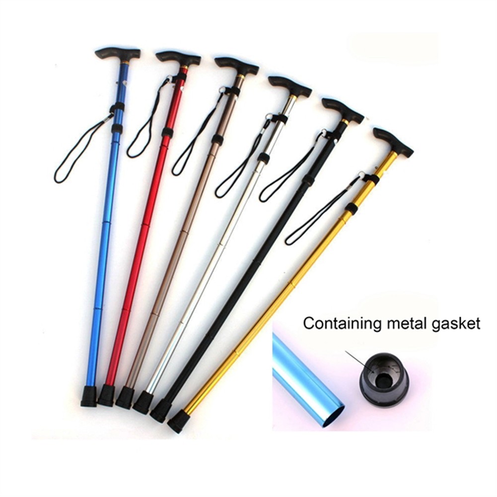 Collapsible Hiking Poles Adjustable Walking Cane Sticks - Image 2