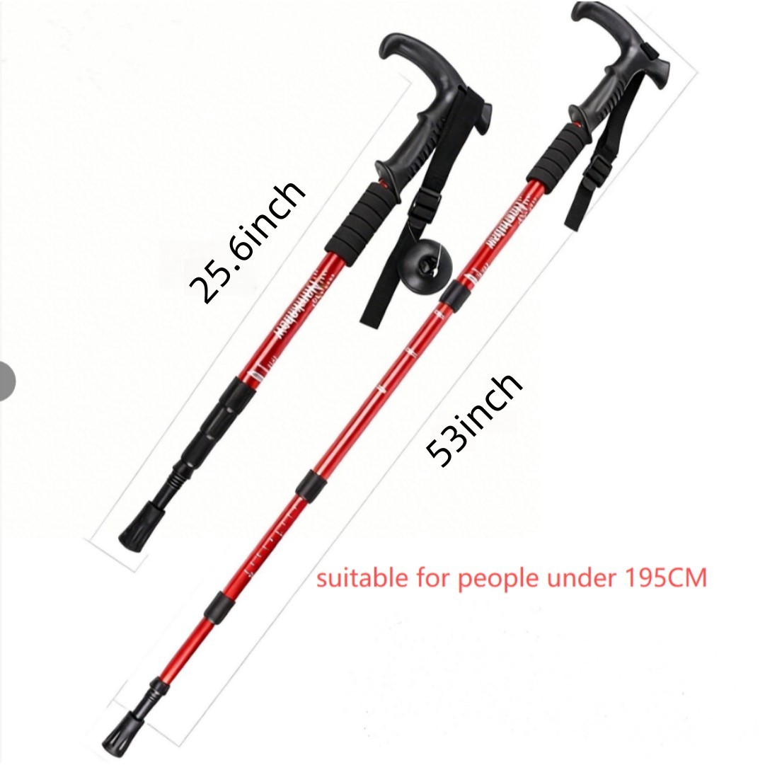 3-Section Adjustable Aluminum Trekking Pole - Image 3