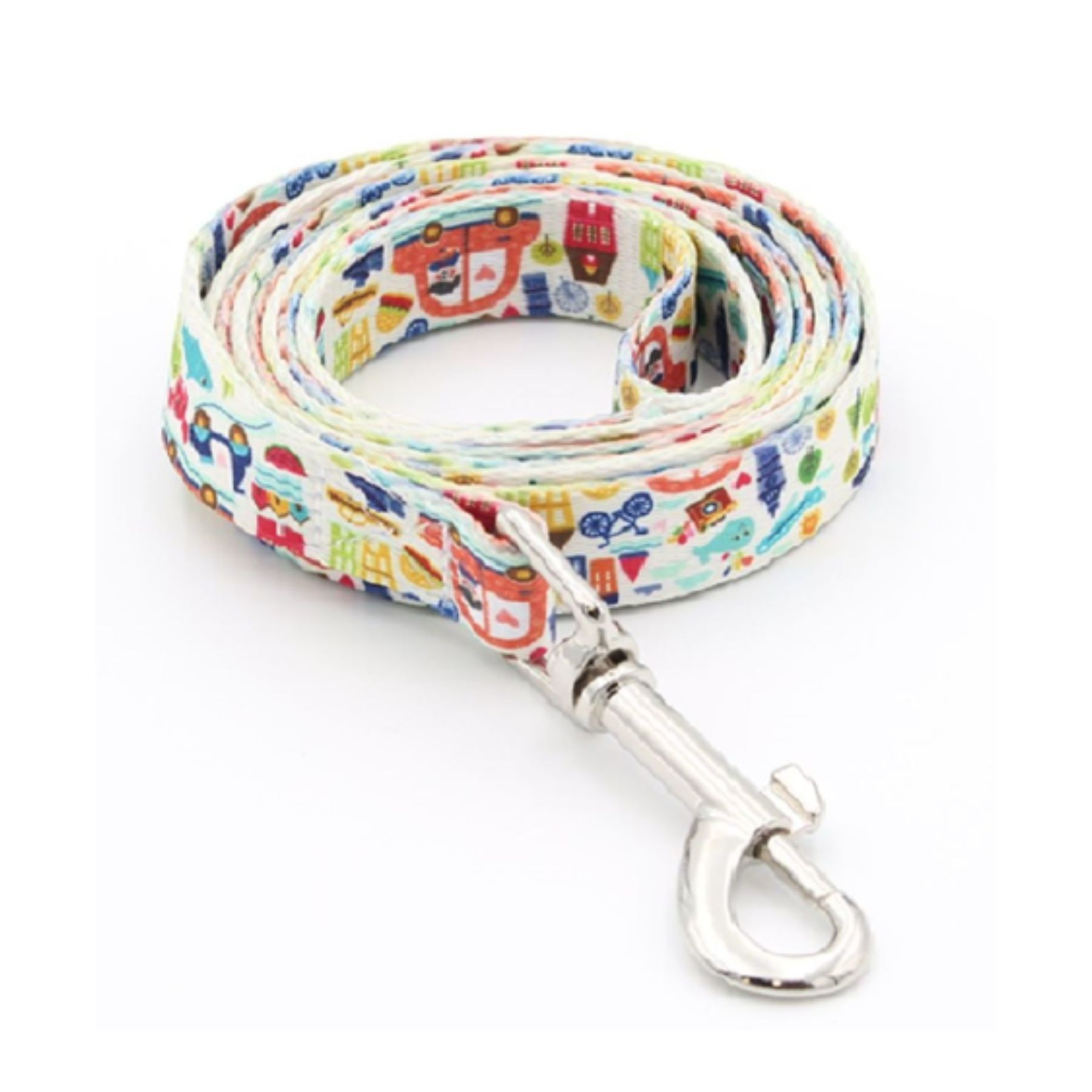 1"W x 72"L Polyester Pet Leash Sublimation w/ Metal Carabiner - Image 2