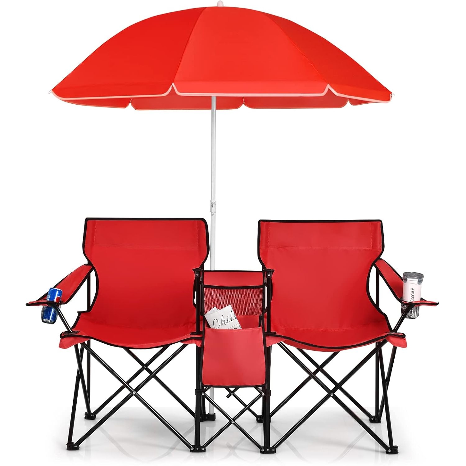 Oxford Steel Dual Seating System With Integrated 12-Can Cooler Console - Image 2