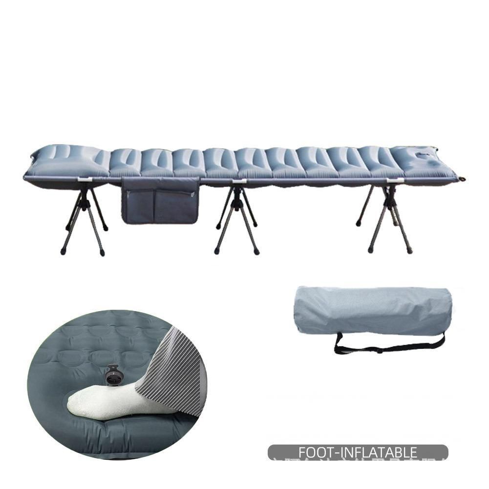 Elevated Inflatable Camping Cot with Side Storage - Image 2