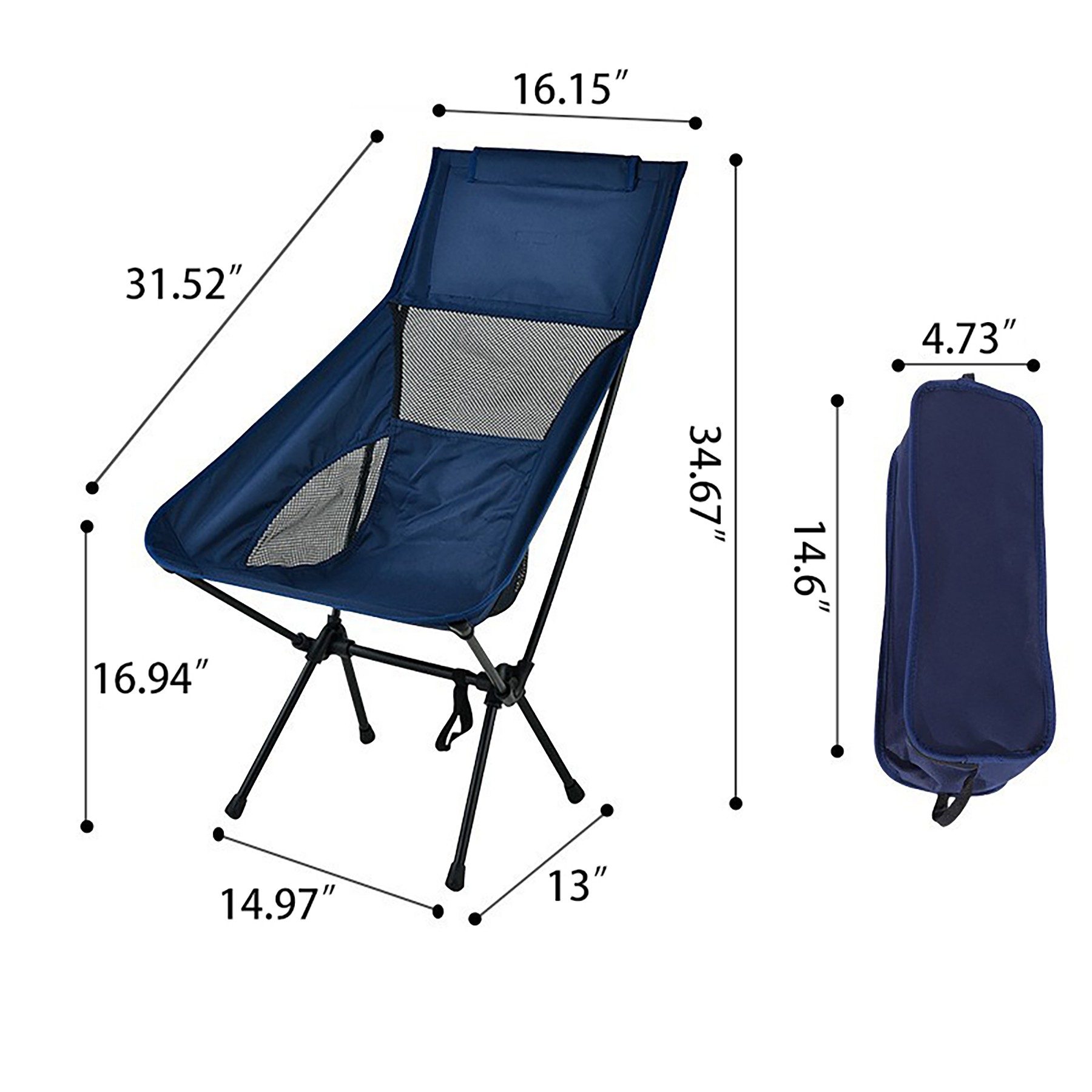 Foldable Portable Outdoor Camping Chair - Image 2