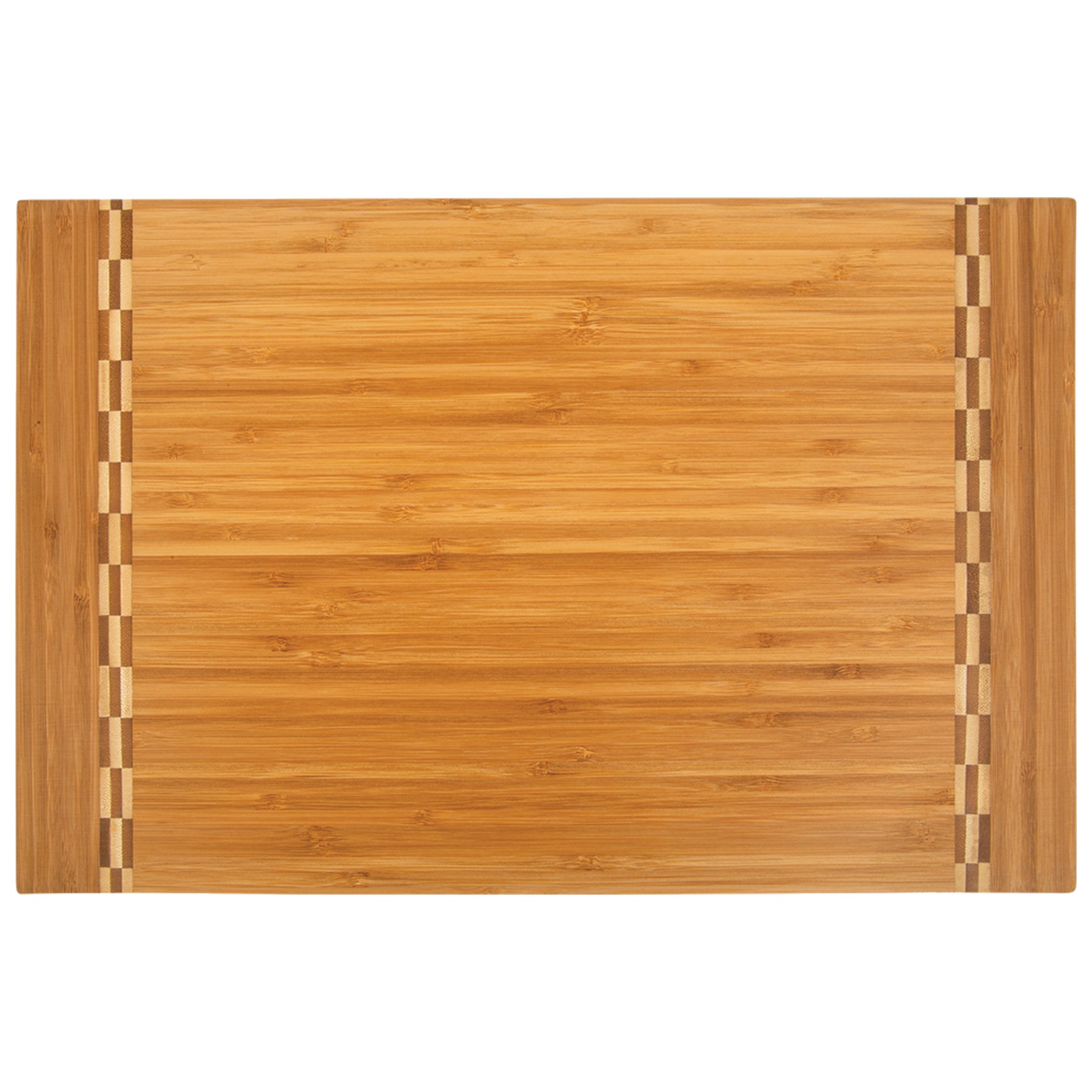 18¼" x 12" Bamboo Cutting Board w/ Butcher Block Inlay - Image 2
