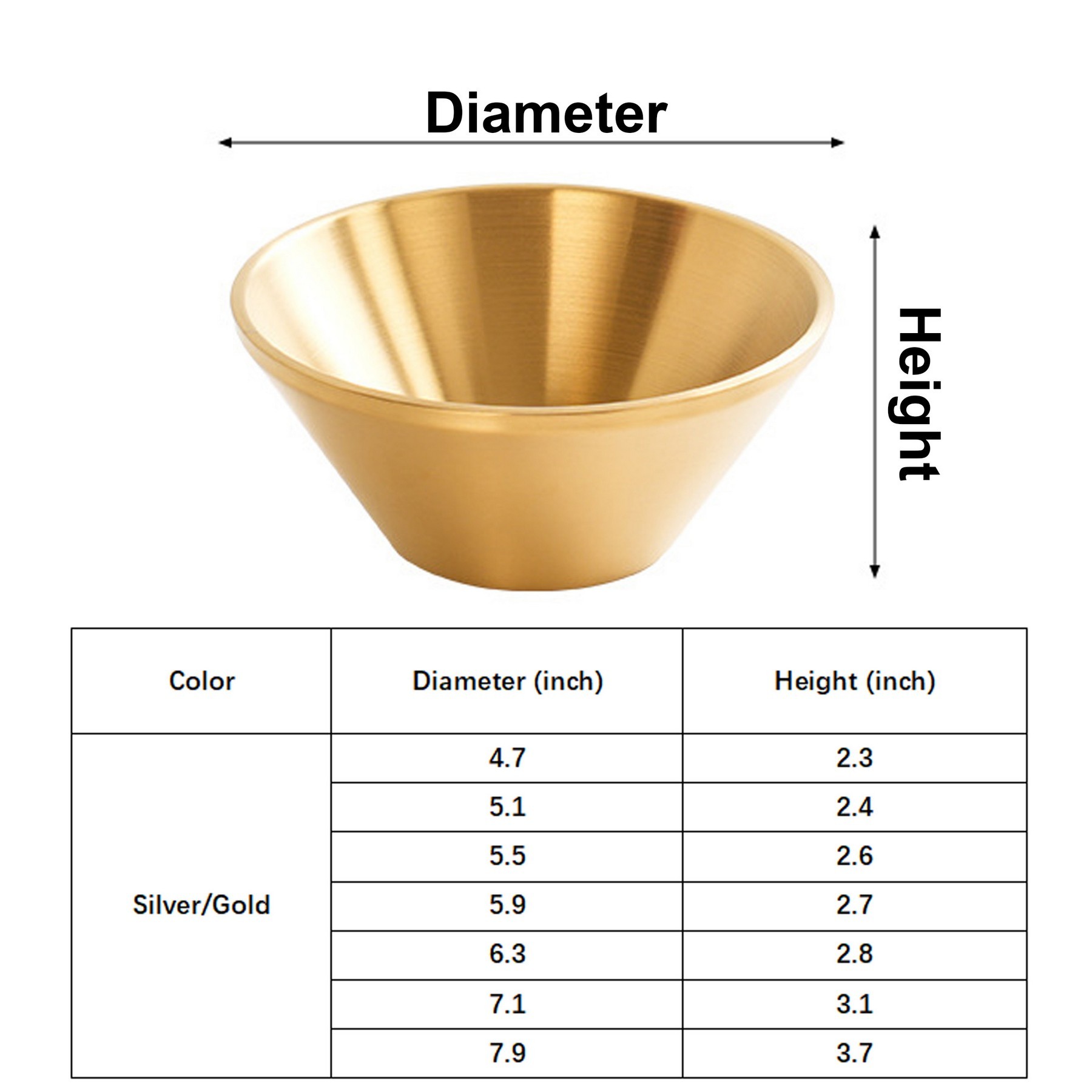 304 Steel Double Insulated Dessert Salad Bowl - Image 2
