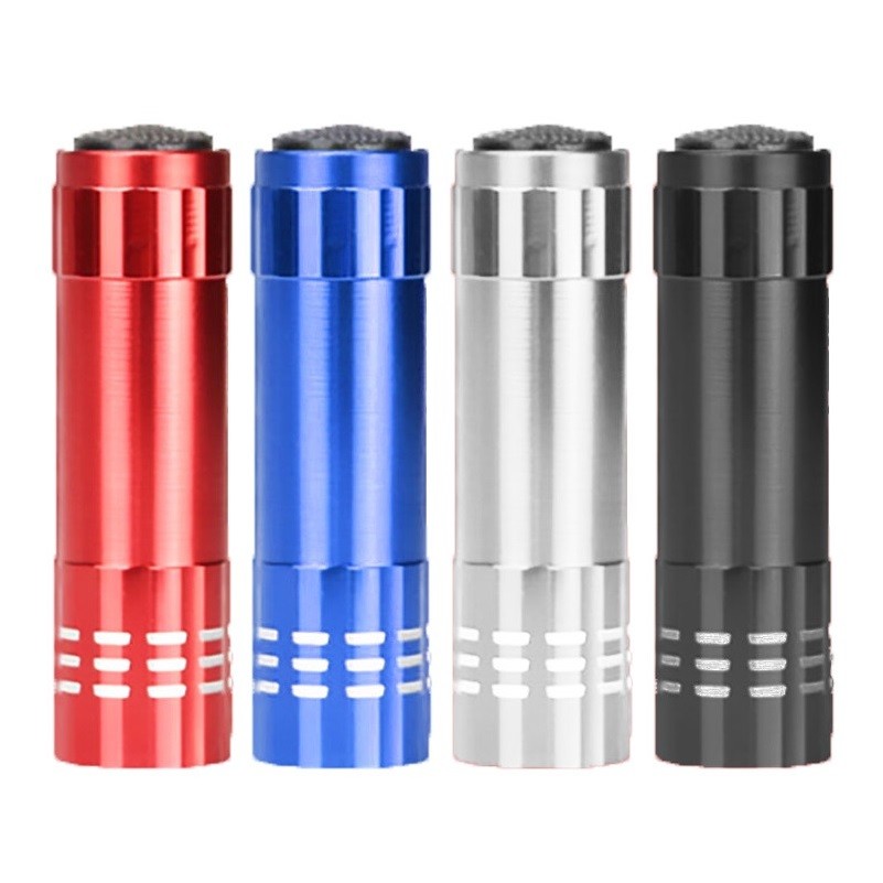 Aluminum 9 LED Flashlight w/ Strap - Image 2