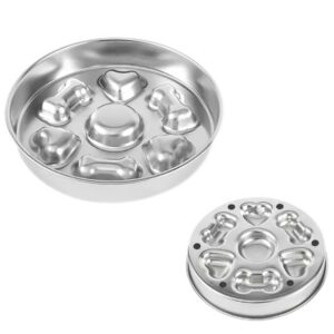 304 Stainless Steel Slow Feeding Bowl for Pets — Heart and Bone Design