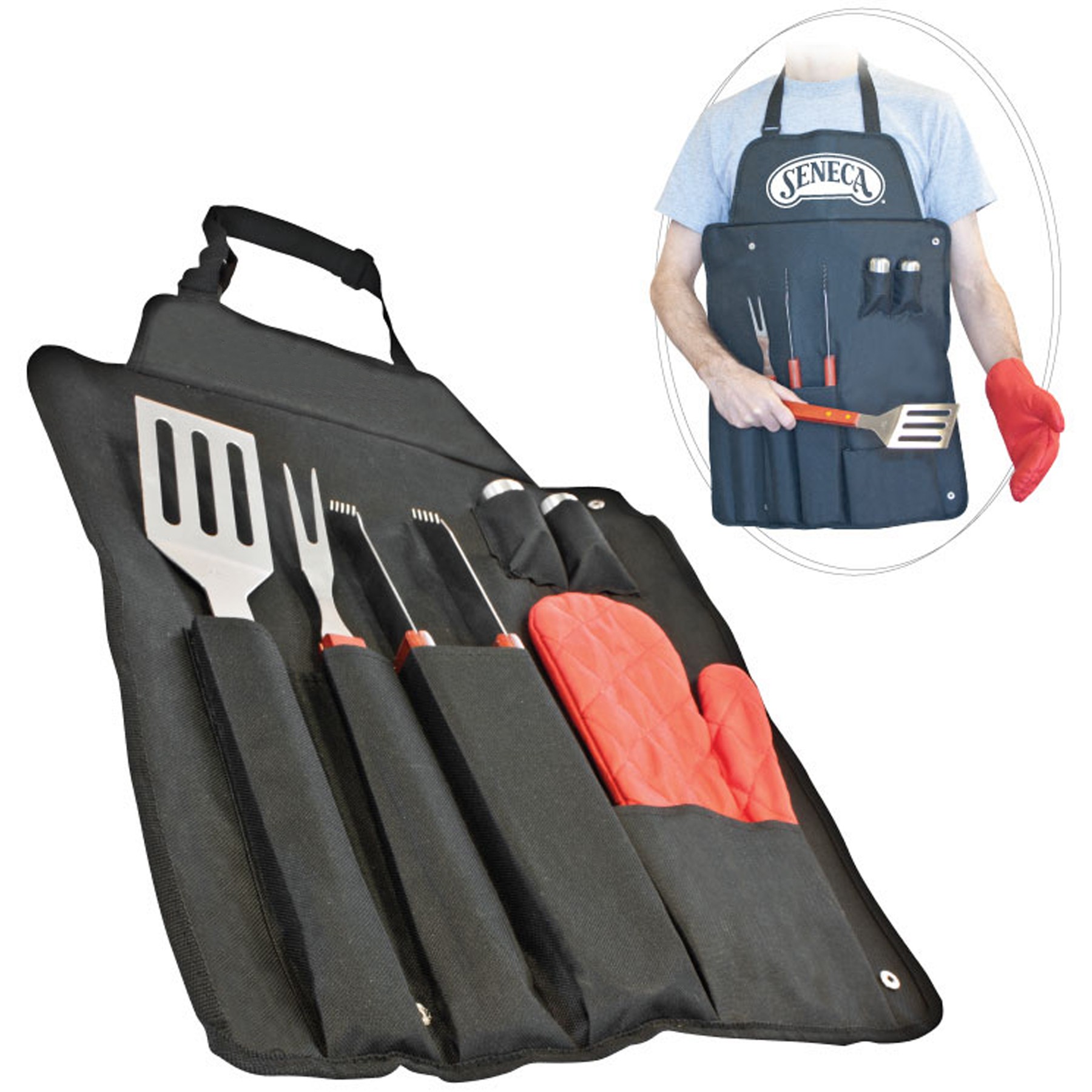 7pc BBQ Apron & Tool Set - Image 2