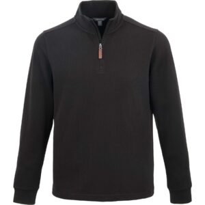 Men's HUDSON Eco Knit Quarter Zip Ribbed Sweater