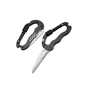 4-in-1 Multitool w/Pocket Folding Knife & EDC Carabiner & Keychain & Bottle Opener