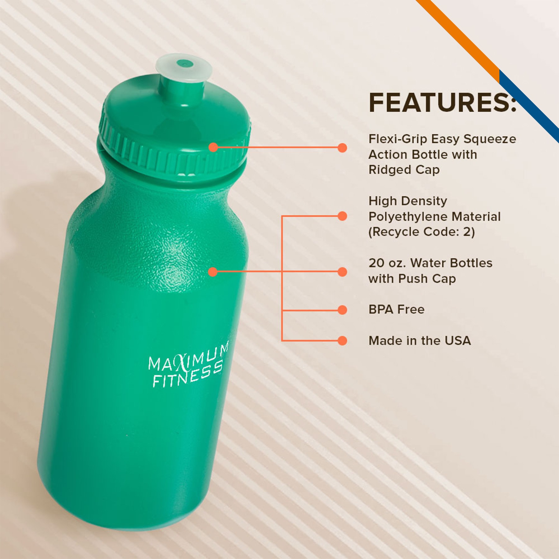 Homer Plastic Sports Bottle - 20 OZ. - Image 3